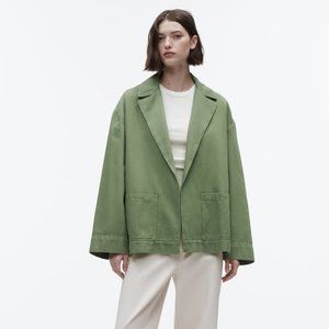 NWT ZARA  / Open Front Green Military Blazer - XL